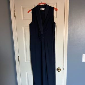 Sleeveless Tuxedo Jumpsuit - Eliza J